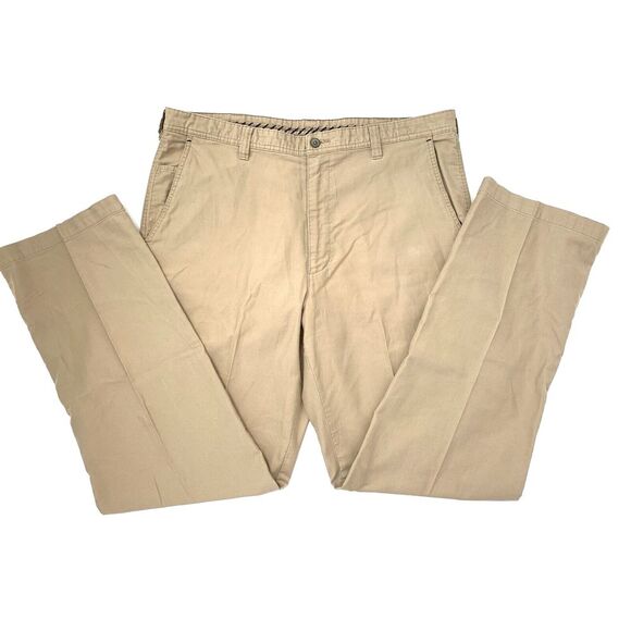 Other - Transcript Khaki Flat Front Straight Leg Cotton Chino Men's Pants Size W38 L34